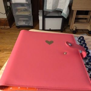 Happy planner deluxe cover in three colors.